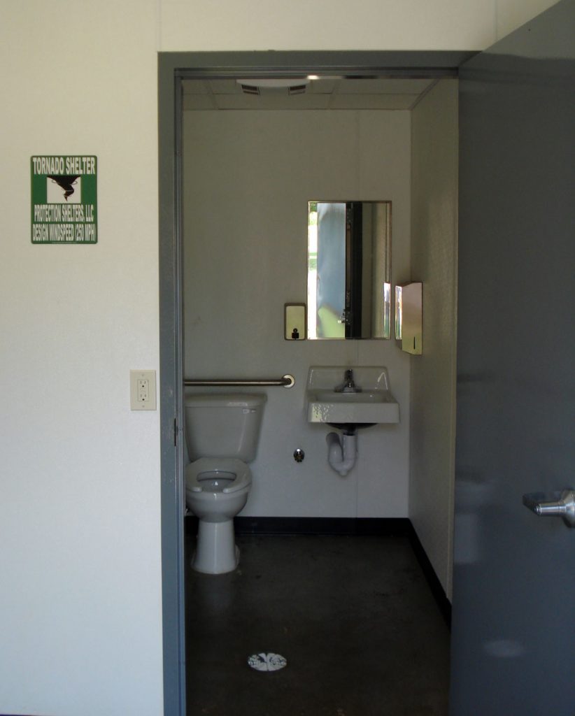 Winfield Housing storm shelter bathroom