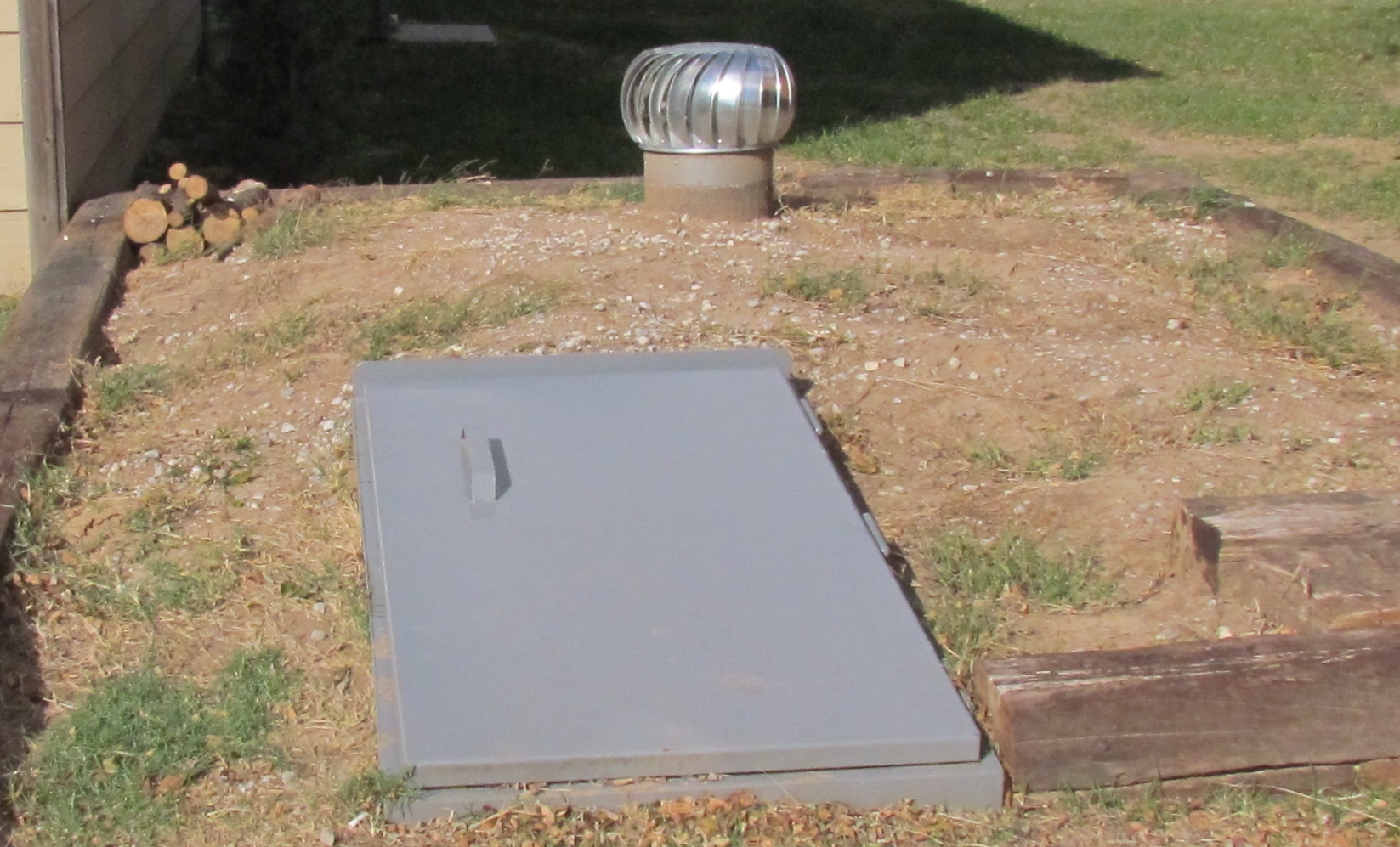 simple under shed fallout shelter